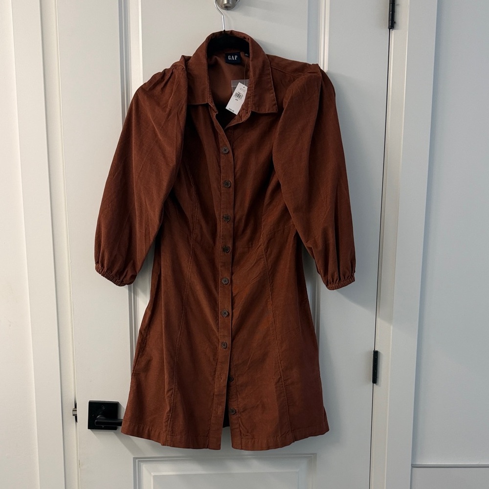 GAP  Women's Puff Sleeve Corduroy Mini Dress